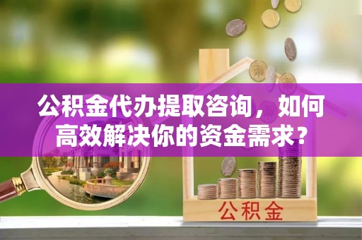 郴州公积金代办提取咨询，如何高效解决你的资金需求？