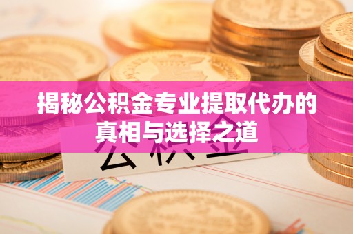 郴州揭秘公积金专业提取代办的真相与选择之道